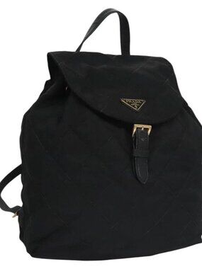 PRADA Backpack Nylon Black Auth 104486